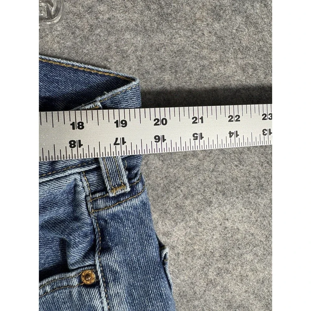 Levis 505 Vintage Orange‎ Tab Blue Light Wash Denim Jeans Straight Reg Fit 40x32